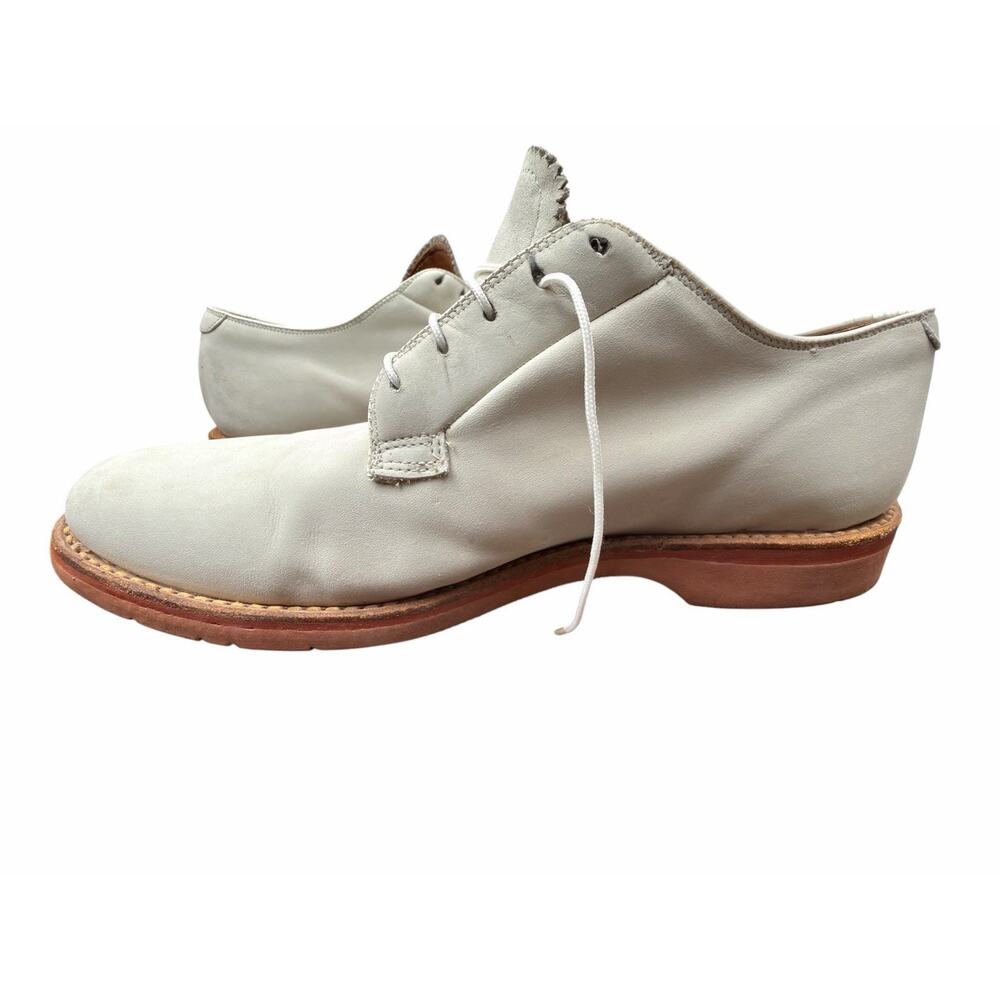 Warrior Ltd White Leather Derby Shoes Vibram USA Made Men’s 11 Custom Grade - Picture 7 of 16